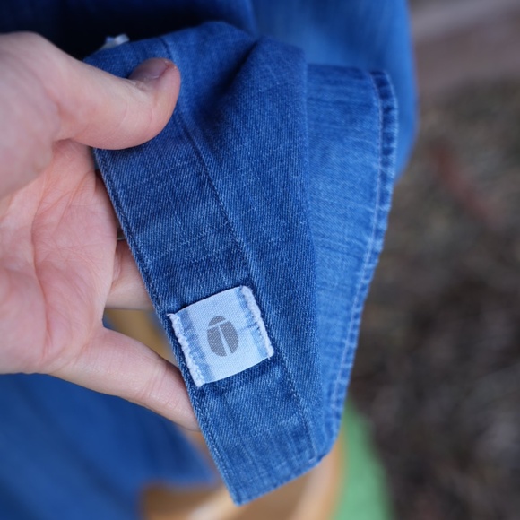 Grayson 100% Cotton Jean Denim Button Down Midi Shirt Dress Woman's Size M - Picture 12 of 17